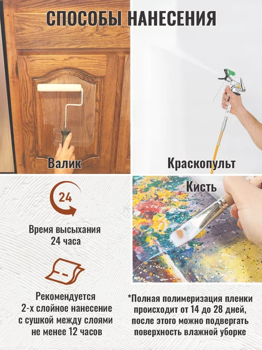 PROFESSIONAL Лак акриловый матовый для дерева мебели гипса 1кг, 1 кг, фото 4