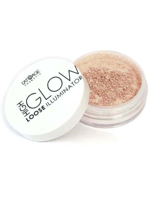 L'atuage Cosmetic Хайлайтер рассыпчатый High Glow тон 801 Сиящая карамель, вариант, фото 8