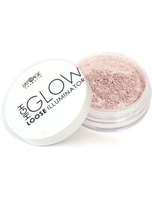 L'atuage Cosmetic Хайлайтер рассыпчатый High Glow тон 803 Розовый шик, розовый, фото 8