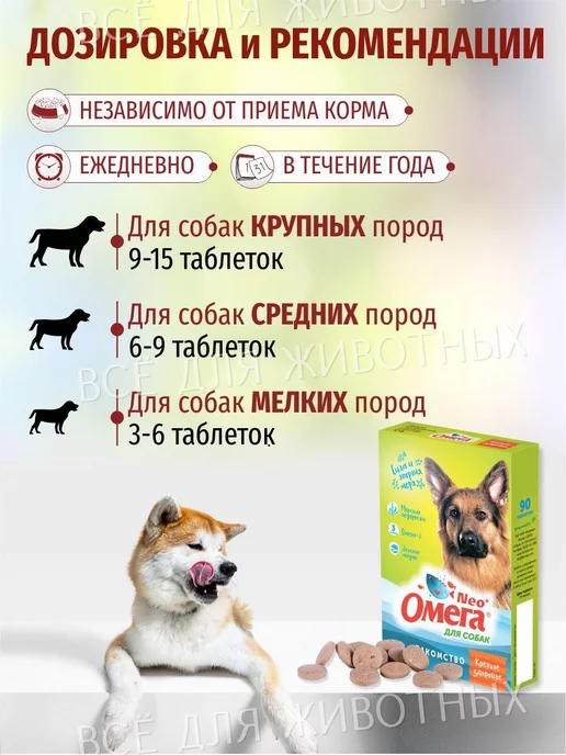 Омега Neo+ Витамины для собаки омега 3 для иммунитета, для шерсти и зуб…, вариант, фото 5