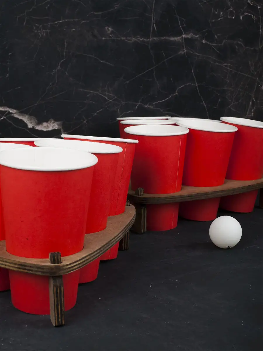 Настольная алкогольная игра Бирпонг ( Beerpong ), оригинальный подарок для  весёлых компаний BeerPongu 17769951 купить в интернет-магазине Wildberries