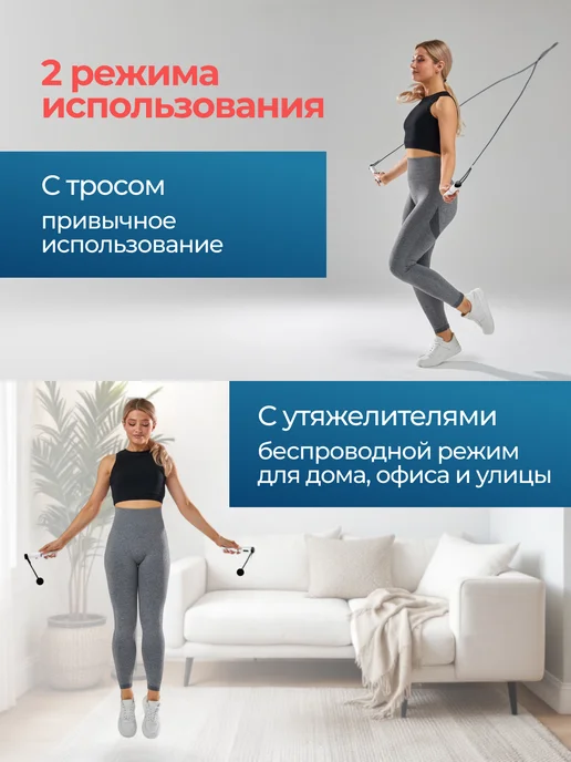 SYPA Умная спортивная скакалка для фитнеса со счетчиком, черный, фото 2