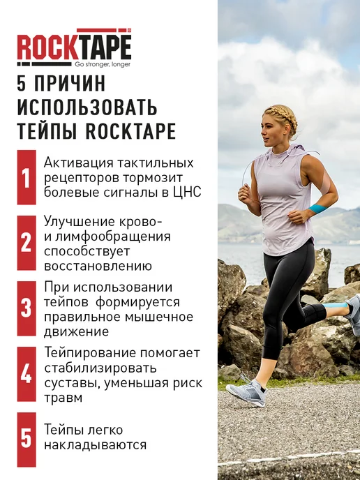 Rocktape Кинезио тейп (патчи) для тела 15шт, черный, 15 шт, фото 5