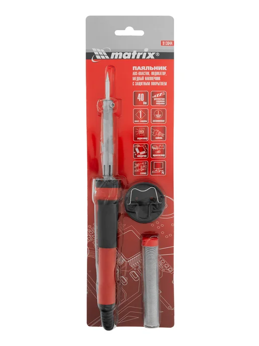 MATRIX, Паяльник электрический, медный наконечник 40W, 913044, 40 Вт, фото 6