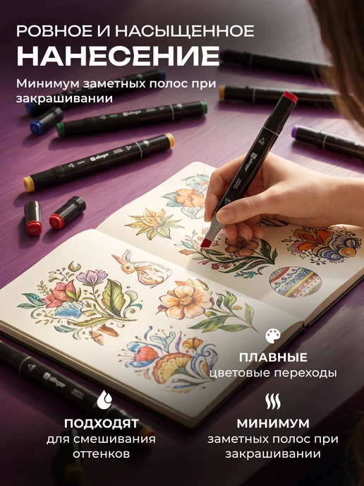 Alingar Маркеры для скетчинга набор, 80 цветов, вариант, фото 4