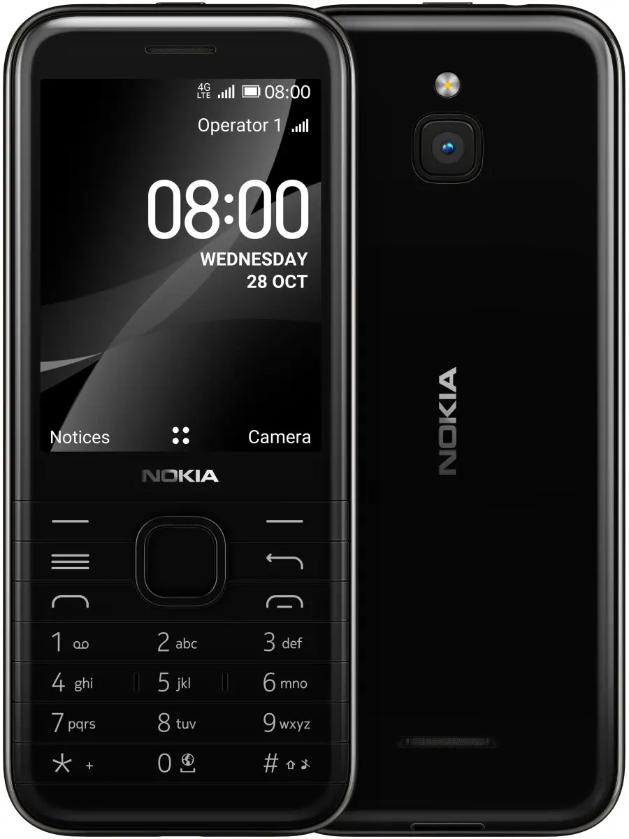 телефон nokia 8000 4g ds black (88) фото