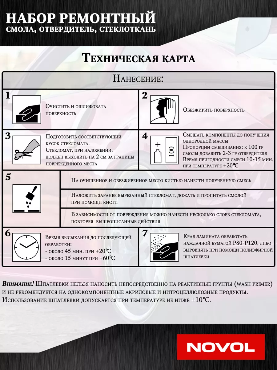 Набор для ремонта сквозных отверстий PLUS 710 NOVOL 17872918 купить за 822  ₽ в интернет-магазине Wildberries