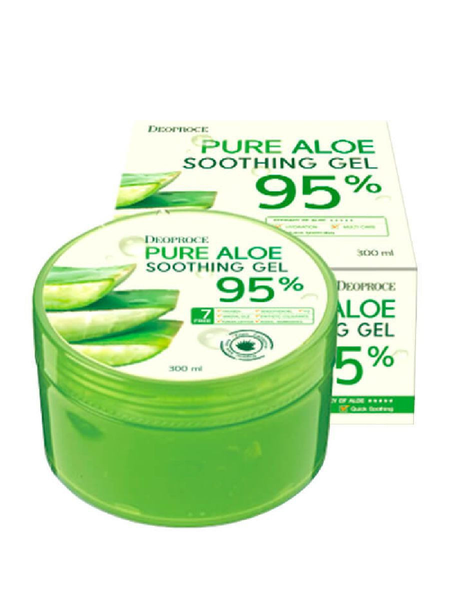 Универсальная гель алоэ. Deoproce Aloe Soothing Gel 95. Гель алоэ 300 мл.