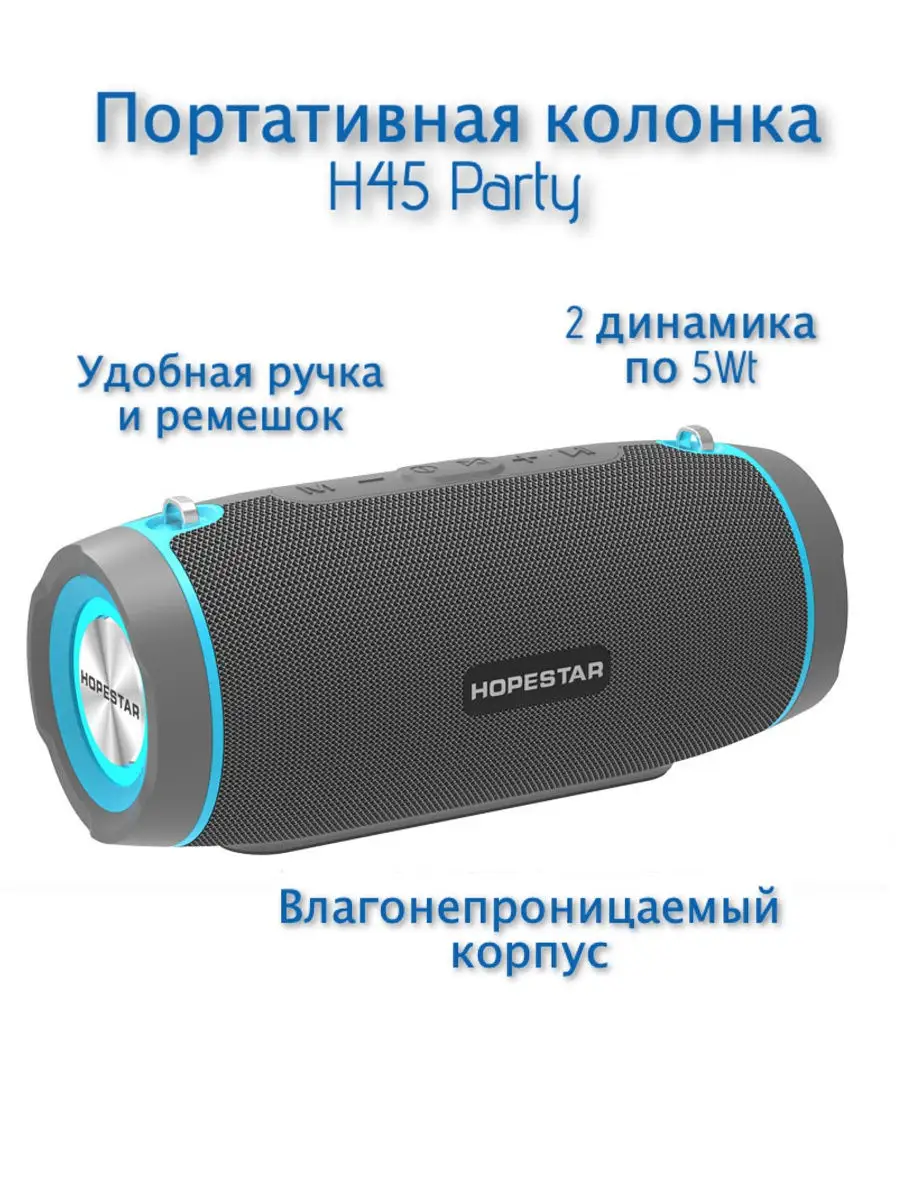 Портативная Bluetooth-колонка в водонепроницаемом корпусе CH3 - Темно-синяя — «КАРКАМ Электроникс»