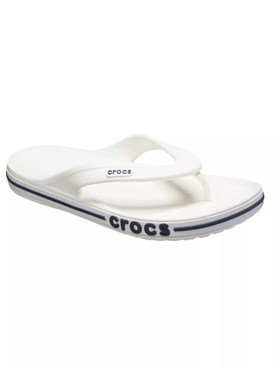 Crocs white flip flops best sale