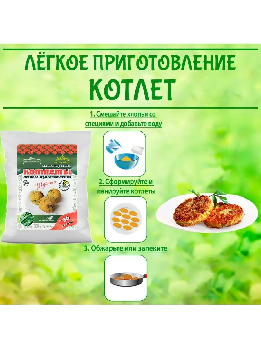 Постные котлеты из гороха (на сковороде) — просто и вкусно