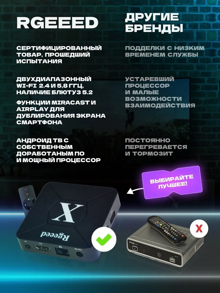 Wi-Fi Смарт приставка для телевизора X96Q 1/8 tv box Rgeeed 18003090 купить  за 1 575 ₽ в интернет-магазине Wildberries