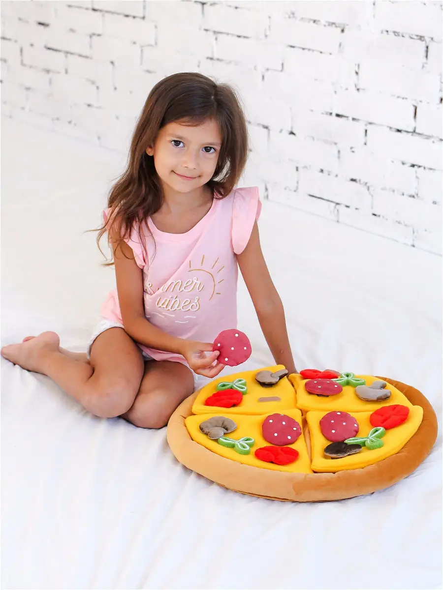 Мягкая подушка - игрушка Пицца Pizza 30х30 см / Антистресс LidisGenekls  18036415 купить в интернет-магазине Wildberries