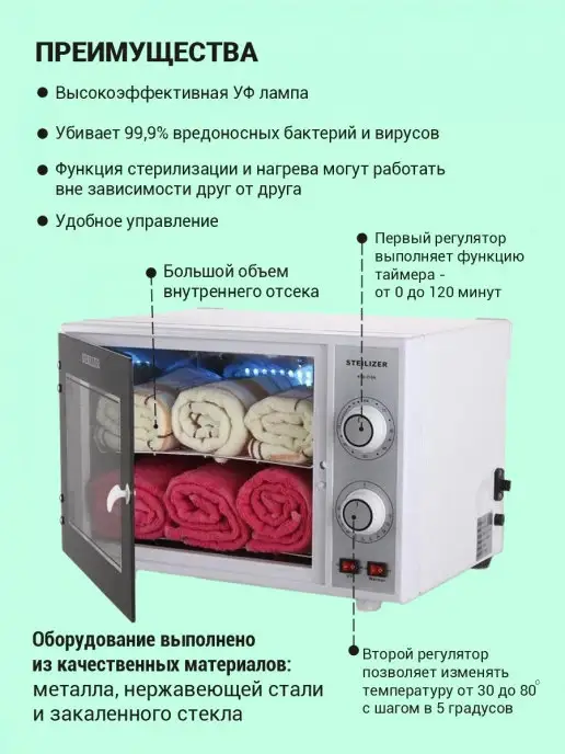 OKIRO УФ стерилизатор - нагреватель RTD 210A, черный, фото 3