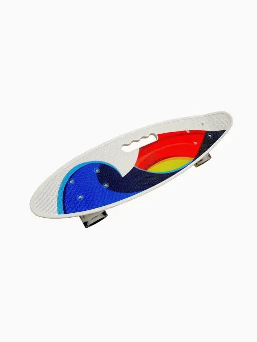 HOT.SKATE Скейтборд 23'' Пенниборд Круизер Светящиеся колеса, белый, фото 3