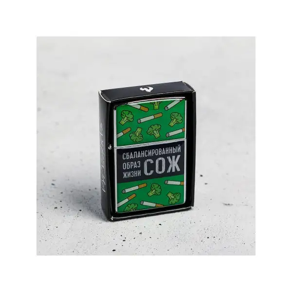 Зажигалка "СОЖ", 5,5 х 3,5 х 1 см