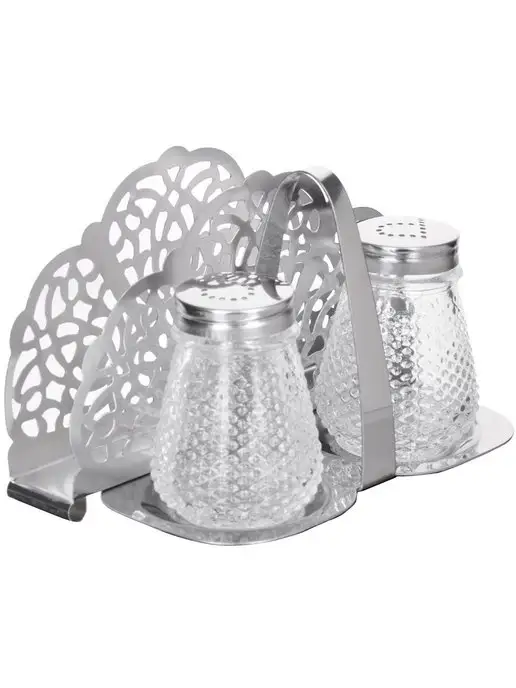 Набор для специй солонка и перечница на подставке - фото 1