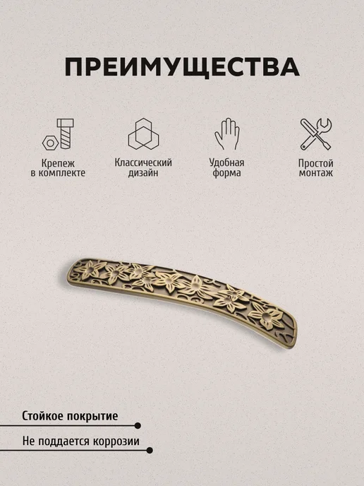 Kerron Комплект из 2 шт. ручка-скоба 128 мм EL-7160-128, 2 шт, фото 3
