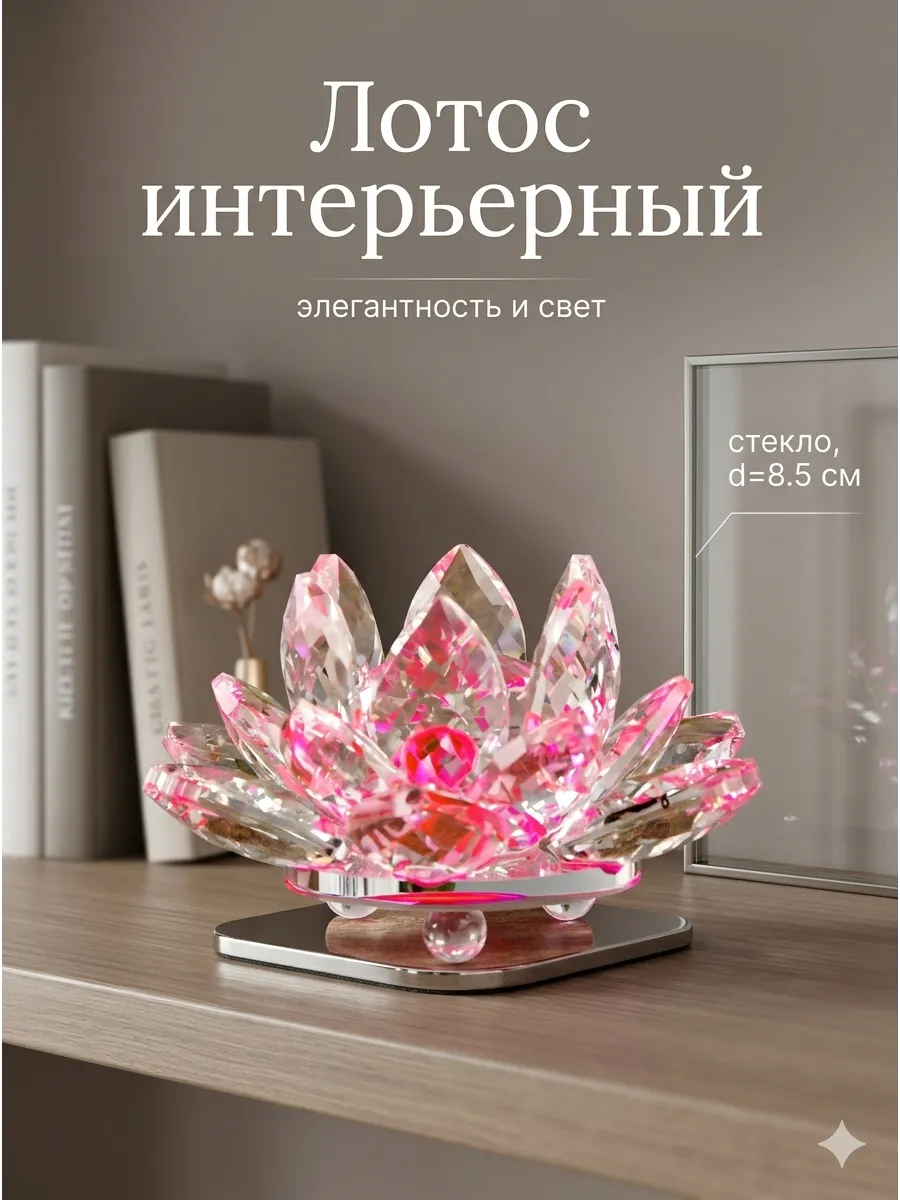 Декор настольный лотос для интерьера