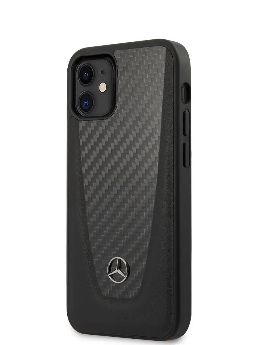 MERCEDES-BENZ Чехол на iPhone 12 mini Genuine leather & Real cabon