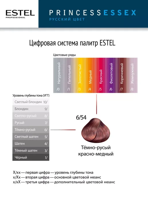 ESTEL Краска для волос PRINCESS ESSEX CHROME 6.11 русый пепельный, серый, фото 7