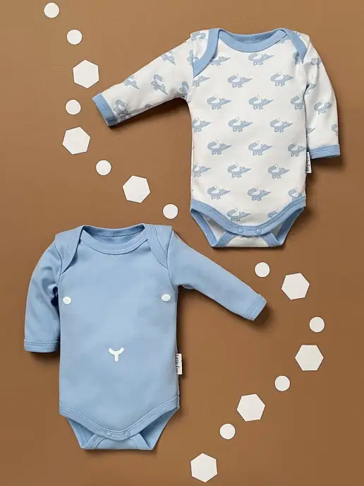 Little Fox Боди детский для новорожденных детей, синий