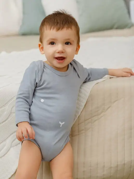 Little Fox Боди детский для новорожденных детей, белый, фото 2