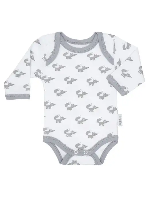 Little Fox Боди детский для новорожденных детей, белый, фото 3