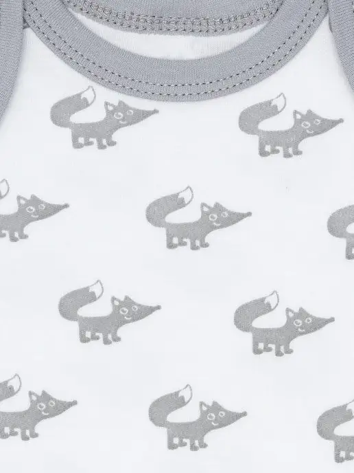 Little Fox Боди детский для новорожденных детей, белый, фото 5