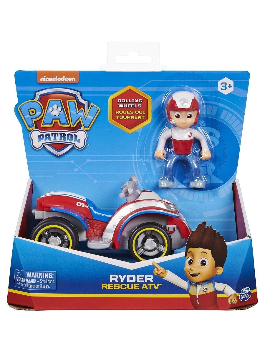 Щенячий патруль машинка классическая с фигуркой Райдера PAW Patrol 18230123  купить в интернет-магазине Wildberries