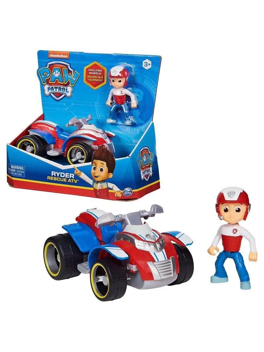 Щенячий патруль машинка классическая с фигуркой Райдера PAW Patrol 18230123  купить в интернет-магазине Wildberries