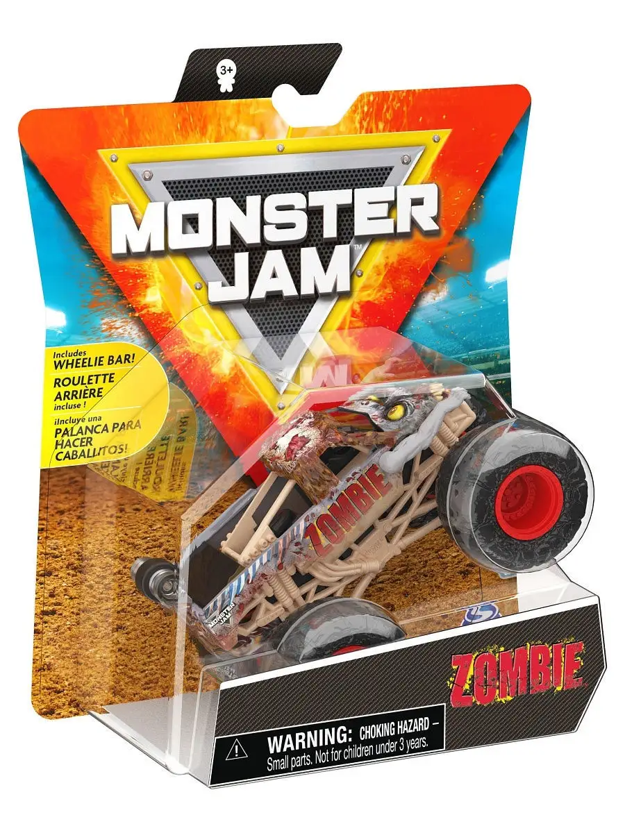 Монстр Джем базовая машинка 1:64 Zombie Monster Jam 18230140 купить в  интернет-магазине Wildberries