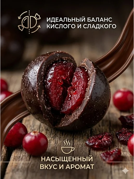Сладости от Юрича Изюм в шоколаде, Клюква, фото 3