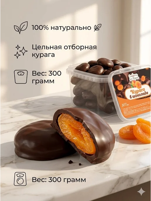 Сладости от Юрича Изюм в шоколаде, Курага, фото 3