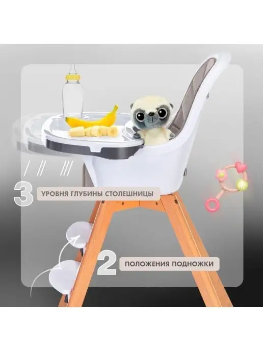 Nuovita Стульчик для кормления 6+ Gourmet, белый, фото 3