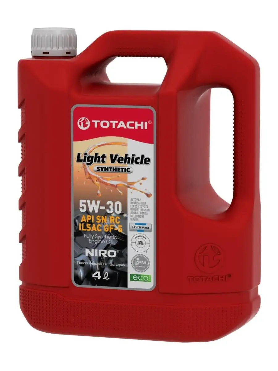 Моторное масло TOTACHI NIRO LV Synthetic API SN/RC, ILSAC GF-5 5W-30 4л  TOTACHI 18242690 купить за 2 621 ₽ в интернет-магазине Wildberries