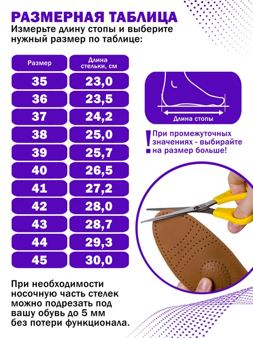 Trives Стельки ортопедические от плоскостопия, коричневый, фото 2