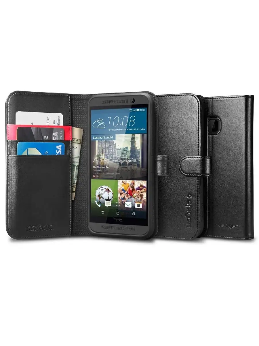 Чехол-книжка SPIGEN для HTC One M9 - Wallet S - Черный - SGP11392 Spigen  18337696 купить за 1 551 ₽ в интернет-магазине Wildberries