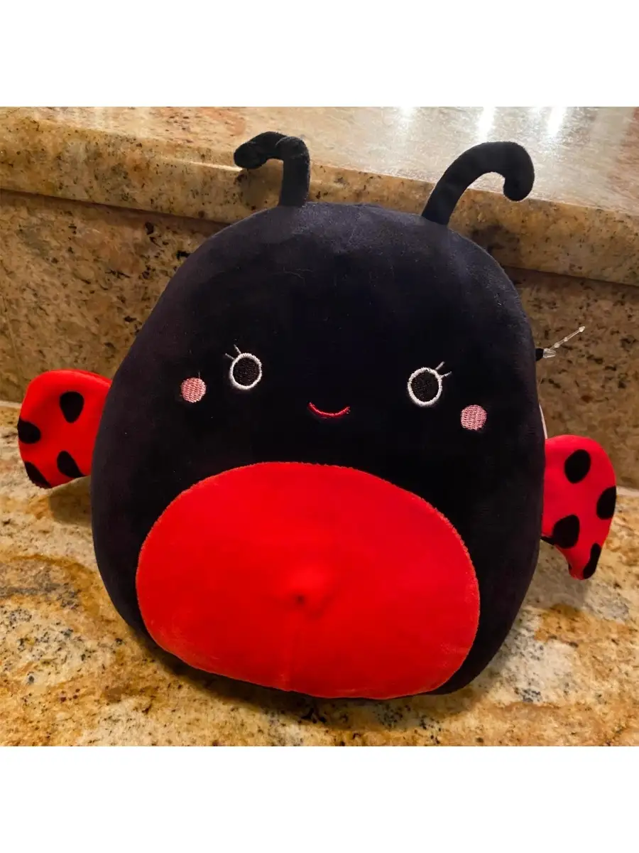 Божья коровка мягкая игрушка плюшевая подушка антистресс SQUISHMALLOWS  18358783 купить за 521 ₽ в интернет-магазине Wildberries