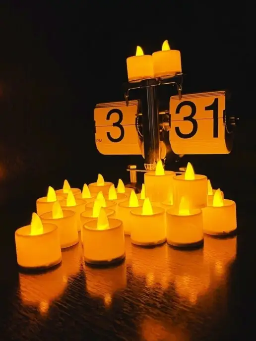 Люблю Дарить Свечи светодиодные 24 шт. мерцающие на батарейках, 24 шт, фото 5