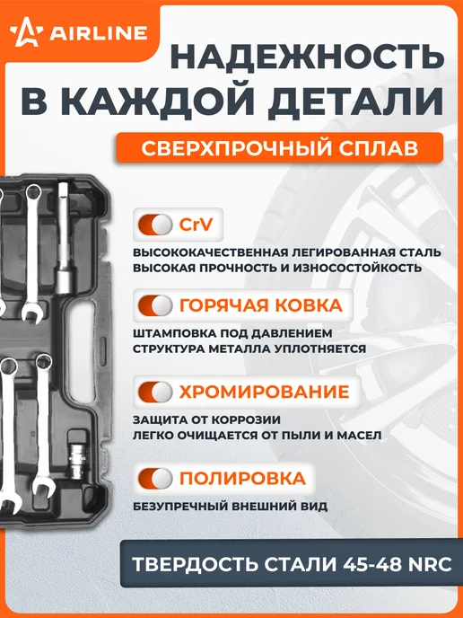 AIRLINE Набор инструментов универсальный 82 пр, вариант, фото 4