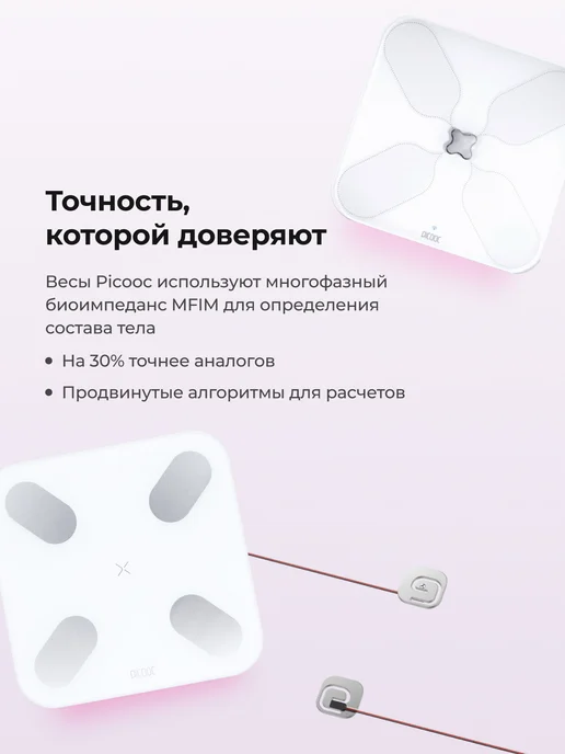 Picooc Умные напольные электронные весы S3 V2 до 150 кг, 150 кг, фото 4