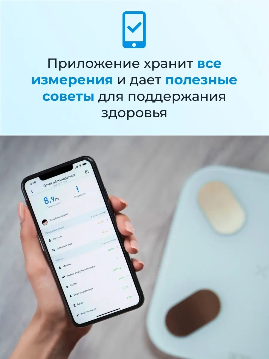 Умные диагностические весы Picooc Mini V2, белые PICOOC 18377374 купить в интернет-магазине Wildberries