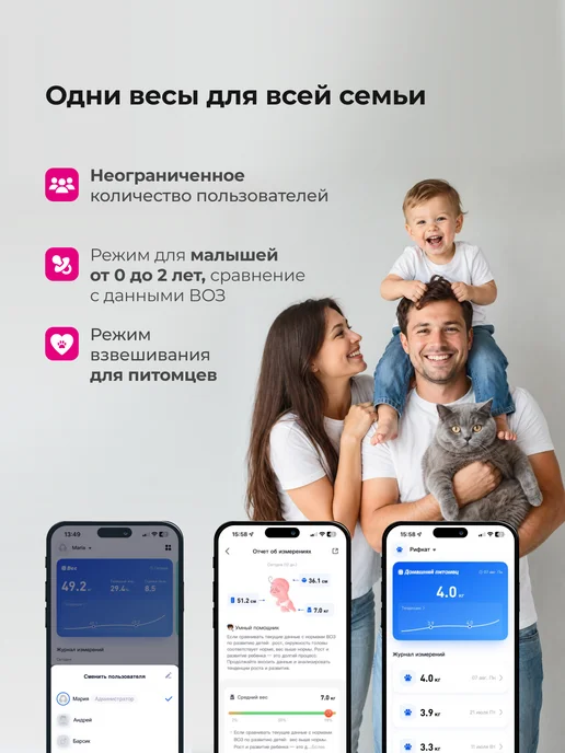 Picooc Умные напольные электронные весы S1 Pro V2 до 150 кг, 150 кг, фото 6