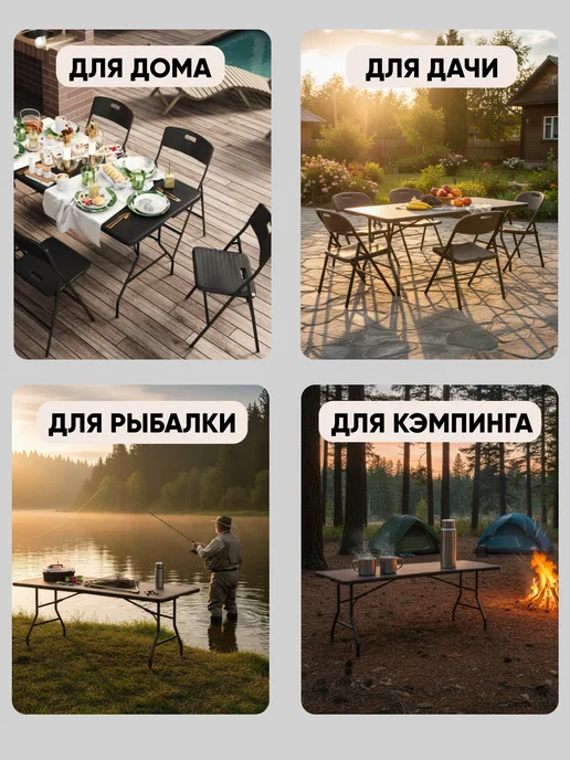 STOOL GROUP Складной туристический стол для дачи и сада Кейт, коричневый, фото 4