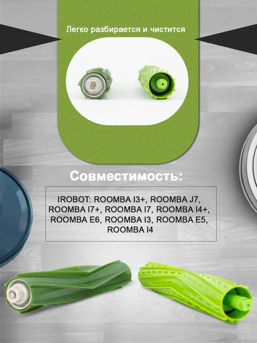 Ozone Насадка для пылесоса IROBOT Roomba. Валик-скребок