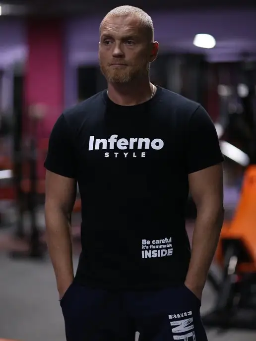 INFERNO style Футболка спортивная, черный, фото 2