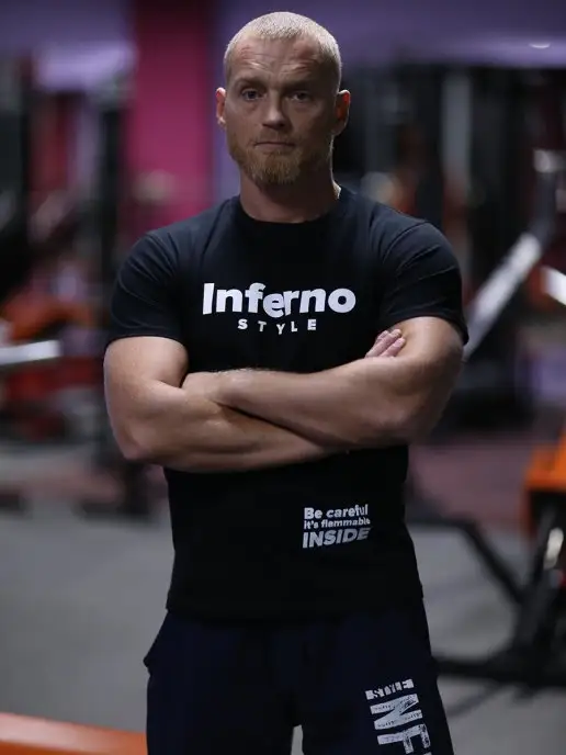 INFERNO style Футболка спортивная, черный, фото 3