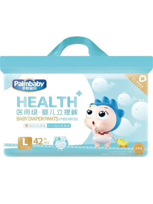 Palmbaby Подгузники-трусики детские HEALTH+ L (9-14 кг), 42 шт