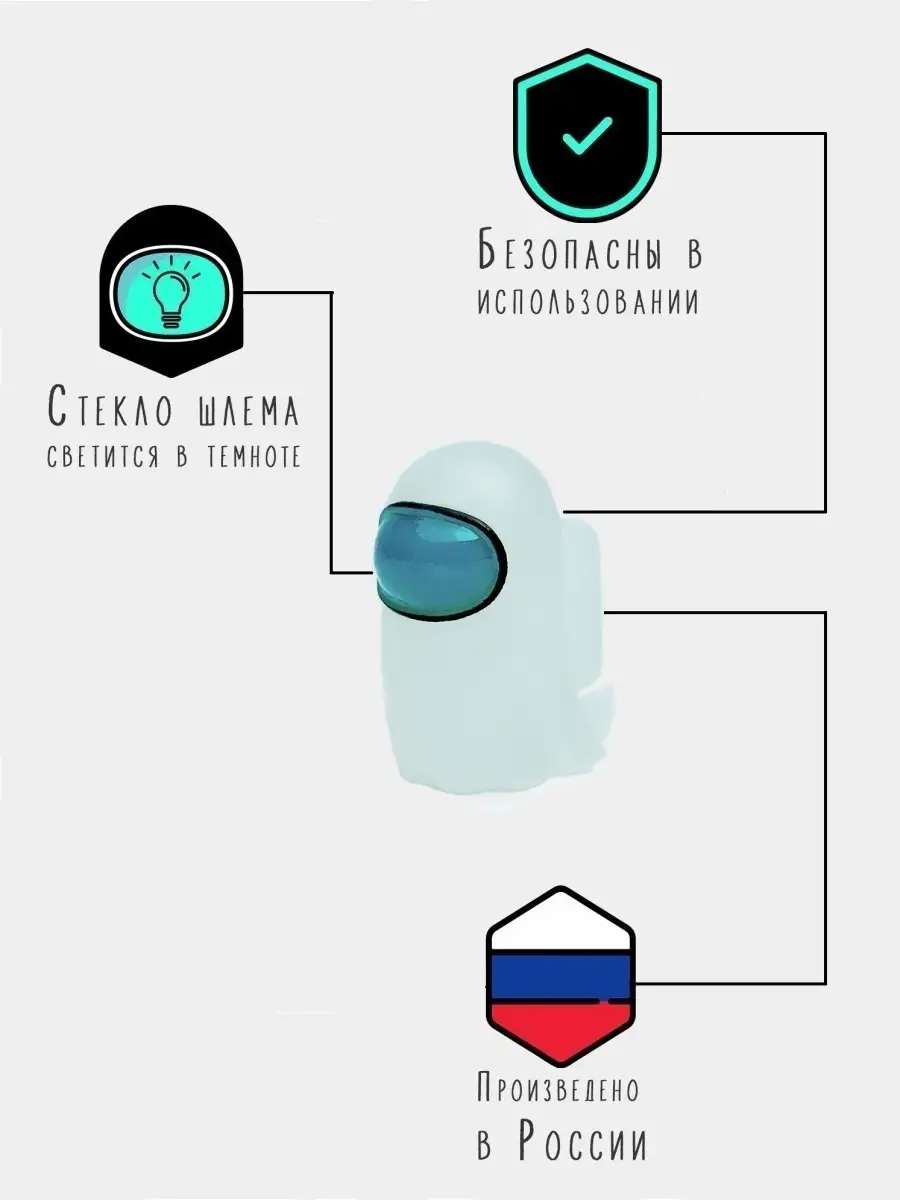 Призрак игрушка Among us (Амонг ас) светящаяся в темноте для девочек и для  мальчиков Fanzo.store 18463660 купить в интернет-магазине Wildberries